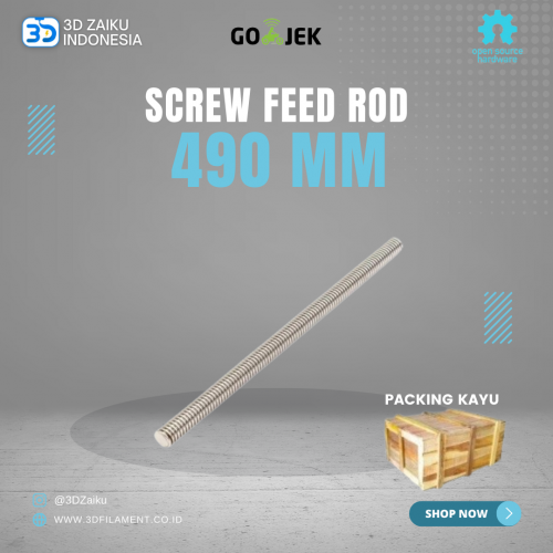 RepRap 3D Printer 8 mm Screw Feed Rod 490 mm